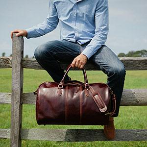 Leather Duffle Bag - Venezia